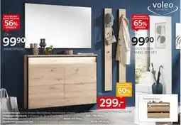 XXXLutz Garderobenset, Eiche-Artisan-Nachbildung, Absetzungen schwarz Angebot
