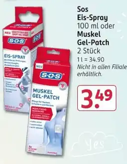 Rossmann SOS Eis-Spray oder Muskel Gel-Patch Angebot