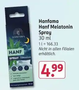 Rossmann Hanfama Hanf Melatonin Spray Angebot
