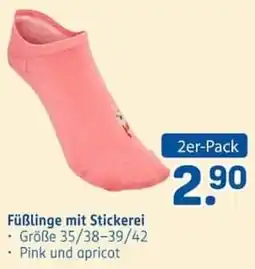 Rossmann Füßlinge mit Stickerei Angebot