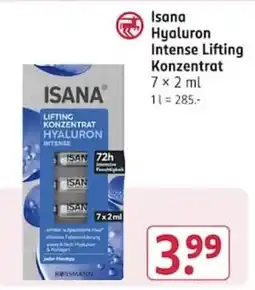 Rossmann Isana Hyaluron Intense Lifting Konzentrat Angebot