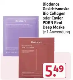 Rossmann Biodance Gesichtsmaske Bio Collagen oder Caviar PDRN Real Deep Maske Angebot