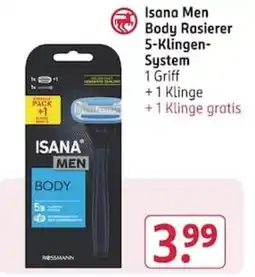 Rossmann Isana Men Body Rasierer Angebot