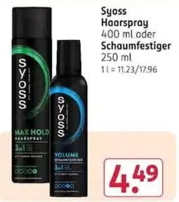 Rossmann Syoss Haarspray Angebot