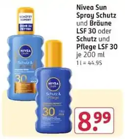 Rossmann Nivea Sun Spray Schutz und Bräune Angebot