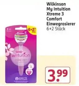 Rossmann Wilkinson My Intuition Xtreme 3 Comfort Einwegrasierer Angebot