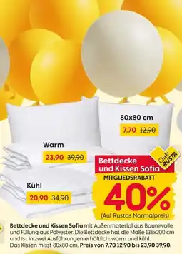 Rusta Bettdecke und Kissen Sofia Angebot