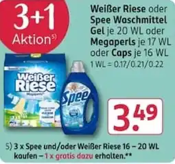 Rossmann Weißer Riese oder Spee Waschmittel Angebot
