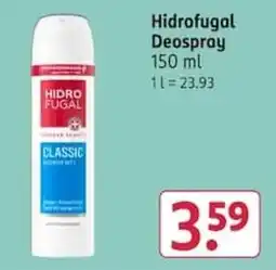 Rossmann Hidrofugal Deospray Classic Angebot