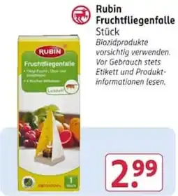 Rossmann Rubin Fruchtfliegenfalle Angebot