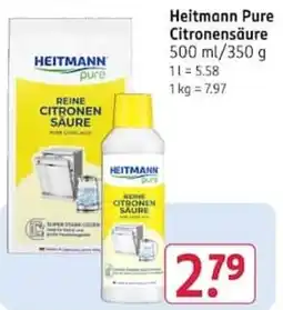 Rossmann Heitmann Pure Citronensäure Angebot