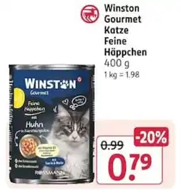 Rossmann Winston Gourmet Katze Feine Hähnchen Angebot