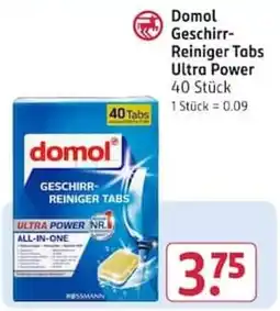 Rossmann Domol Geschirr-Reiniger Tabs Ultra Power Angebot