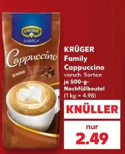 Kaufland KRÜGER Family Cappuccino Angebot