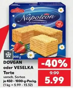 Kaufland DOVGAN Napoleon Blättertorten Angebot