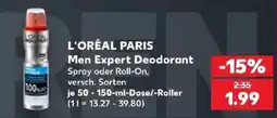 Kaufland L'ORÉAL PARIS Men Expert Deodorant Angebot