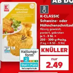 Kaufland K-CLASSIC Schweine- oder Hähnchenschnitzel Angebot