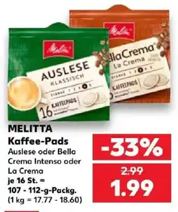 Kaufland MELITTA Kaffee-Pads Angebot