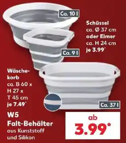 Kaufland W5 Falt-Behälter aus Kunststoff und Silikon Angebot