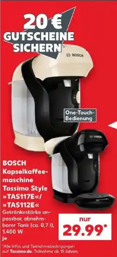 Kaufland BOSCH Kapselkaffeemaschine Tassimo Style Angebot