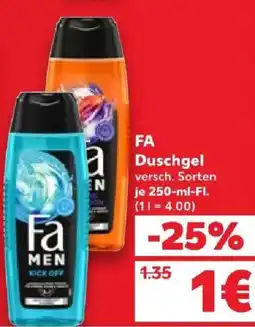 Kaufland Fa MEN Duschgel Angebot