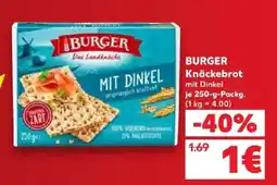 Kaufland BURGER Knäckebrot mit Dinkel Angebot