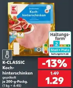 Kaufland K-CLASSIC Koch-hinterschinken Angebot