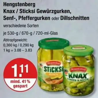 V Markt Hengstenberg Knax / Sticksi Angebot