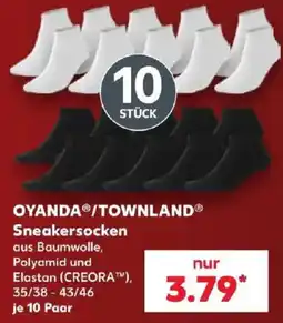 Kaufland OYANDA®/TOWNLAND® Sneakersocken Angebot