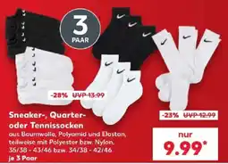 Kaufland Nike Sneaker-, Quarter- oder Tennissocken Angebot