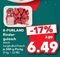 Kaufland K-PURLAND Rinder-gulasch Angebot