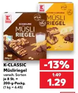 Kaufland K-CLASSIC Müsliriegel Angebot