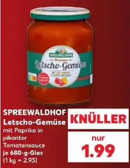 Kaufland SPREEWALDHOF Letscho-Gemüse Angebot