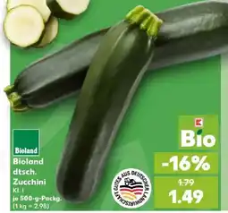 Kaufland Bioland dtsch. Zucchini Angebot
