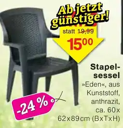 Wiglo Wunderland Stapel-sessel »Eden«, aus Kunststoff, anthrazit Angebot
