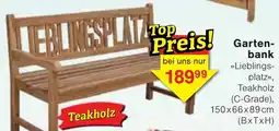Wiglo Wunderland Gartenbank »Lieblingsplatz«, Teakholz (C-Grade) Angebot
