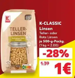 Kaufland K-CLASSIC TELLER-LINSEN Angebot