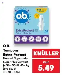 Kaufland O.B. Tampons Extra Protect Angebot