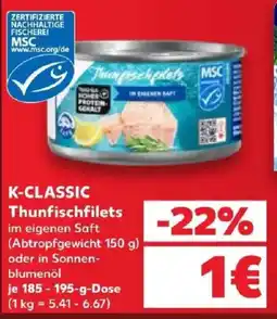 Kaufland K-CLASSIC Thunfischfilets Angebot