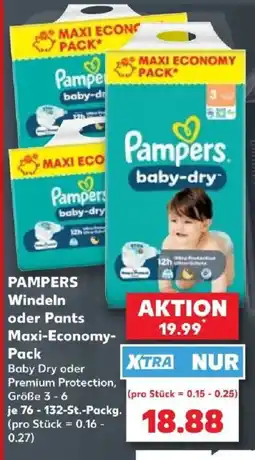 Kaufland Pampers Windeln oder Pants Maxi-Economy-Pack Angebot