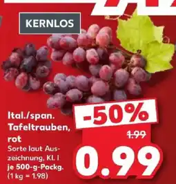 Kaufland Ital./span. Tafeltrauben, rot Angebot
