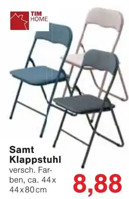 Wiglo Wunderland TIM HOME Samt Klappstuhl Angebot