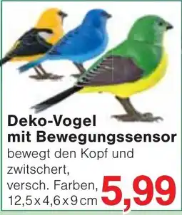 Wiglo Wunderland Deko-Vogel mit Bewegungssensor Angebot