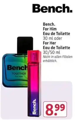 Rossmann Bench. Eau de Toilette Angebot