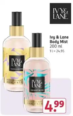 Rossmann Ivy & Lane Body Mist Angebot