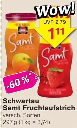 Wiglo Wunderland Schwartau Samt Fruchtaufstrich Angebot