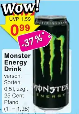 Wiglo Wunderland Monster Energy Drink Angebot