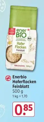 Rossmann Enerbio Haferflocken Feinblatt Angebot