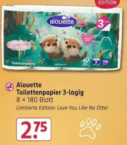 Rossmann Alouette Toilettenpapier 3-lagig Angebot