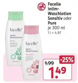 Rossmann Facelle Intim-Waschlotion Sensitiv oder Pure Angebot